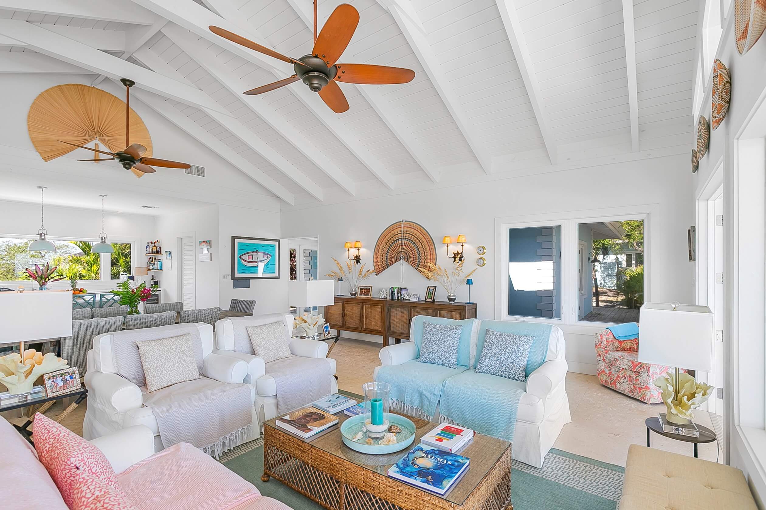 Living Area Bahari house Great Exuma Bahamas