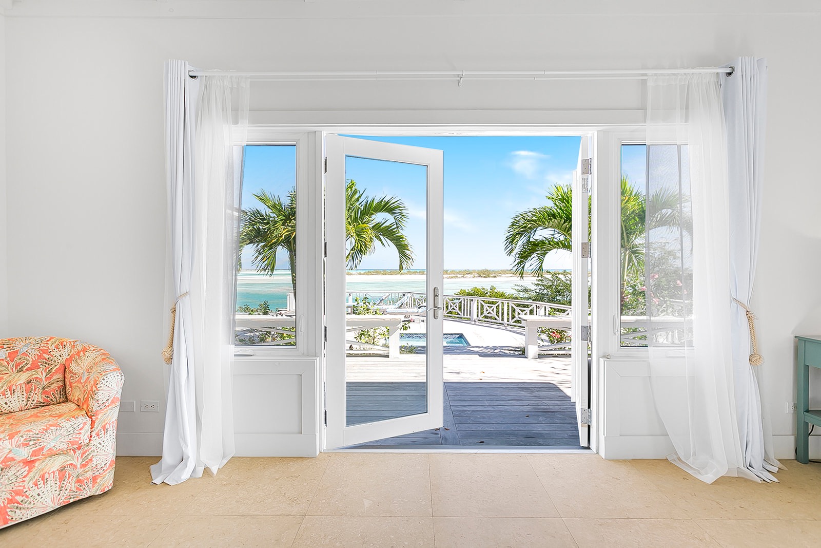 Patio Door Bahari house Great Exuma Bahamas