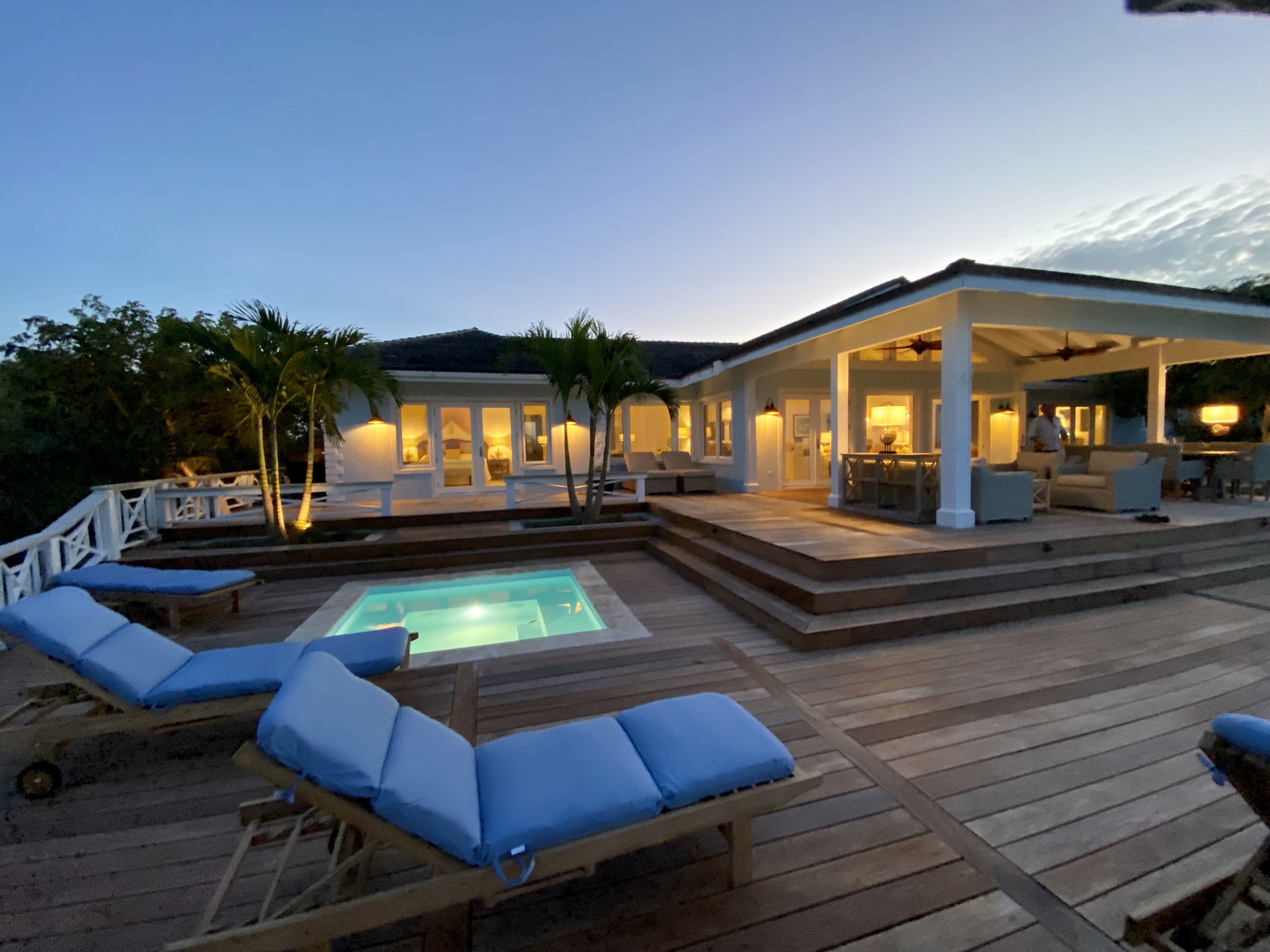 Sunset view of Bahari house Great Exuma Bahamas