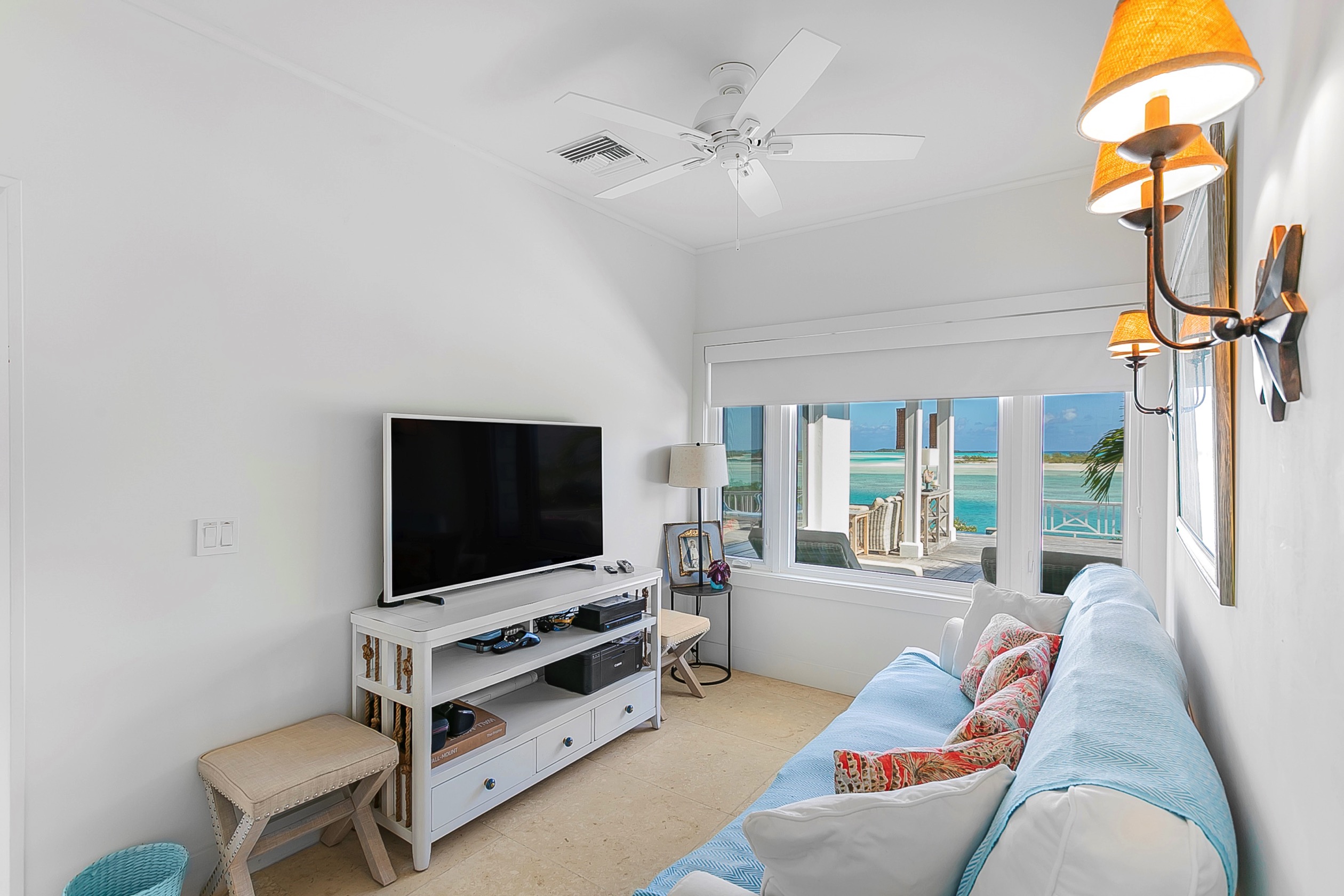 TV Room Bahari house Great Exuma Bahamas